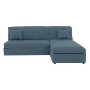 Versatile 2 Seater Fabric Chaise Sofa Bed with Storage No Arms