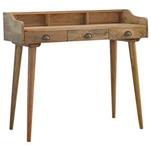 Nordic 3 Drawers Gallery Back Writing Desk