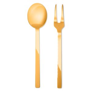 STILE BY PININFARINA GOLD SERVING CUTLERY - Mirror Polished