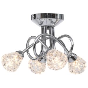 VidaXL Ceiling Lamp with Glass Lattice Shades for 4 G9 Bulbs