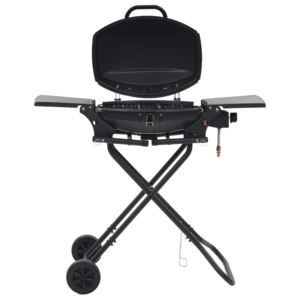 VidaXL Portable Gas BBQ Grill with Cooking Zone Black