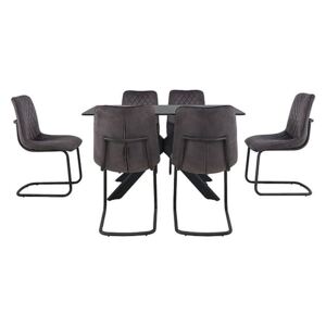 Creed Small Table and 6 Chairs Dining Set