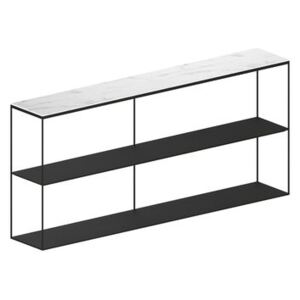 Slim Marbre Shelf - / L 180 x H 83 cm by Zeus White/Black