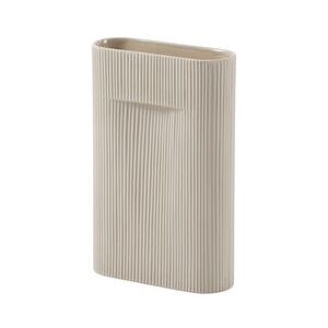 Ridge Medium Vase - / H 35 cm - Terracotta by Muuto White/Beige
