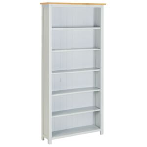 VidaXL 6-Tier Bookcase 80x22,5x170 cm Solid Oak Wood