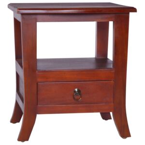 VidaXL Bedside Cabinet Classical Brown Solid Mahogany Wood