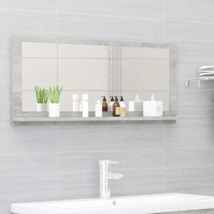 VidaXL Bathroom Mirror Concrete Grey 90x10.5x37 cm Chipboard