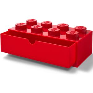 Lego Brick Storage Desk Drawer 8 - Red
