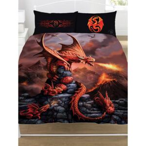 Anne Stokes Fire Dragon Double Duvet Cover and Pillowcase Set