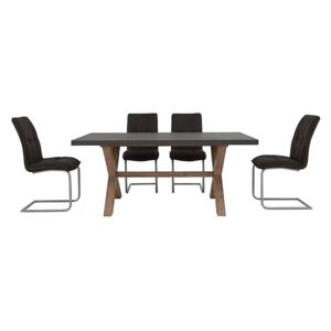 Fusion Large Table and 4 Chairs Dining Set