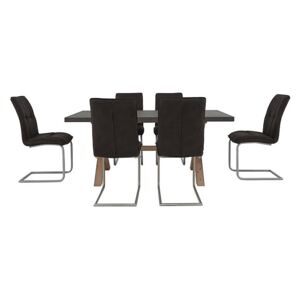 Fusion Small Table and 6 Chairs Dining Set