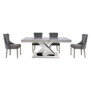 Dolce Dining Table and 4 Side Chairs