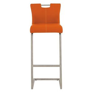 Ideas Handle-back Bar Stool with Cantilever Base - Orange