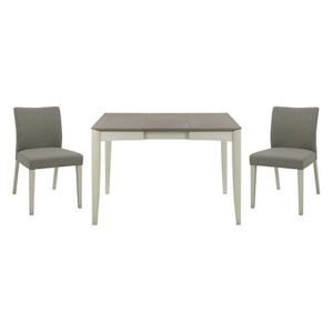 Skye Small Table and 2 Upholstered Chairs - Grey