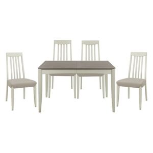 Skye Medium Table and 4 Tall Chairs - Grey