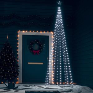 VidaXL Christmas Cone Tree Cold White 330 LEDs Decoration 100x300 cm