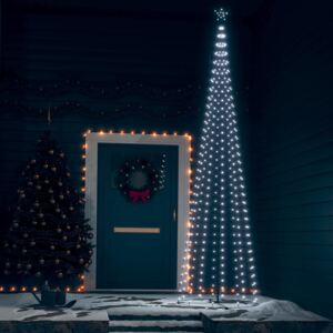 VidaXL Christmas Cone Tree Cold White 400 LEDs Decoration 100x360 cm