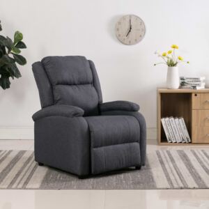 VidaXL TV Recliner Chair Dark Grey Fabric