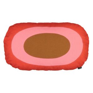 Melooni Floor cushion - / Small model - 70 x 47 cm by Marimekko Red/Brown
