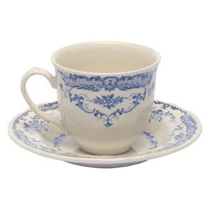 Rose Coffee cup - / With saucer by Bitossi Home White/Blue