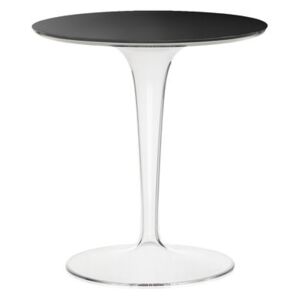 Tip Top Glass End table - Glass top by Kartell Black