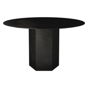 Epic Round table - / Steel - Ø 130 x H 74 cm by Gubi Black