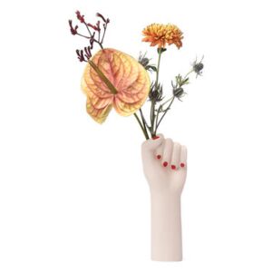 Girl Power Vase - / Small - H 27 cm by Doiy White