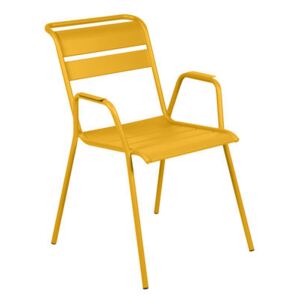 Monceau Stackable armchair - / Metal by Fermob Yellow