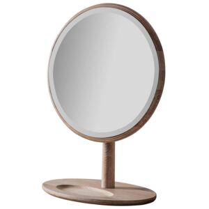 Finn Medium Round Dressing Table Mirror - Light Wood