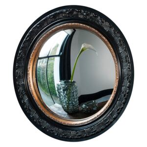 Leatherhead Medium Round Wall Mirror - Black