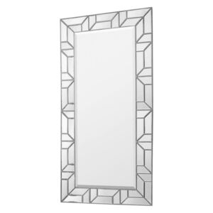 Birch Medium Rectangle Leaner Mirror - Silver