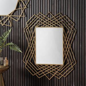 Banbridge Large Rectangle Wall Mirror - Gold