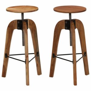 VidaXL Bar Chairs 2 pcs Solid Acacia Wood