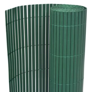 VidaXL Double-Sided Garden Fence PVC 90x500 cm Green
