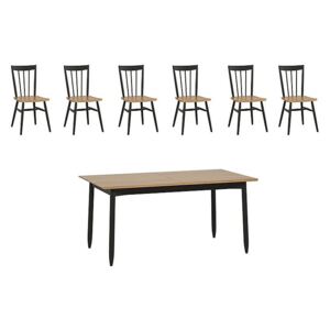 Ercol - Monza Small Extending Dining Table and 6 Dining Chairs
