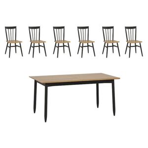 Ercol - Monza Medium Extending Dining Table and 6 Dining Chairs