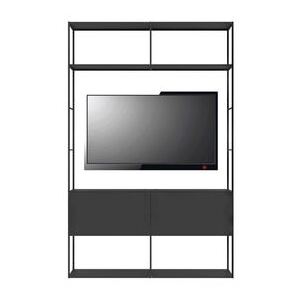 Easy Irony TV Bookcase - / Compo E - L 146 x H 226 cm by Zeus Black