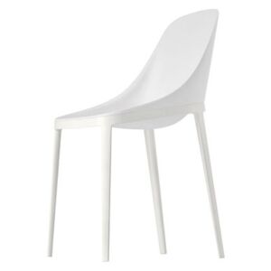 Elle Chair - Polyuréthane seat & metal legs by Alias White