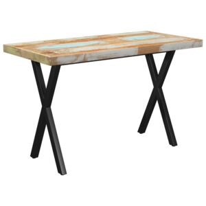 VidaXL Dining Table X-shaped Legs 120x60x77cm Solid Reclaimed Wood