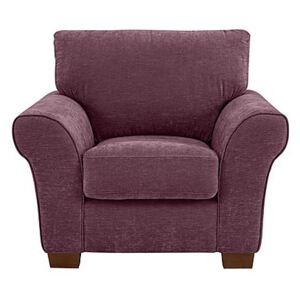 Rosie Handcrafted Supersoft Fabric Armchair - Purple