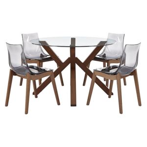 Calligaris - Mikado Dining Table and 4 Chairs - Grey