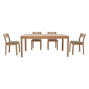 Ercol - Ella Medium Extending Dining Table and 4 Dining Chairs - Brown