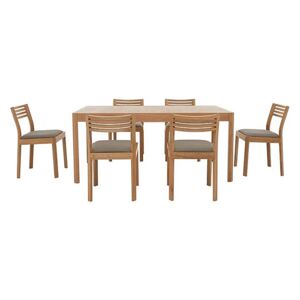 Ercol - Ella Medium Extending Dining Table and 6 Dining Chairs - Brown