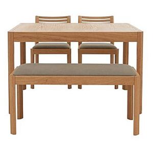 Ercol - Ella Small Extending Dining Table, 2 Dining Chairs and Small Dining Bench - Brown
