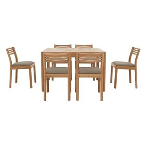 Ercol - Ella Small Extending Dining Table and 6 Dining Chairs - Brown