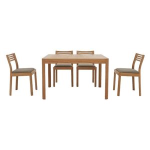 Ercol - Ella Small Extending Dining Table and 4 Dining Chairs - Brown