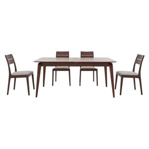 Ercol - Lugo Medium Extending Dining Table and 4 Dining Chairs - Brown