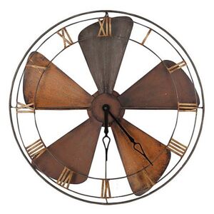 Fan Wall Clock - Brown