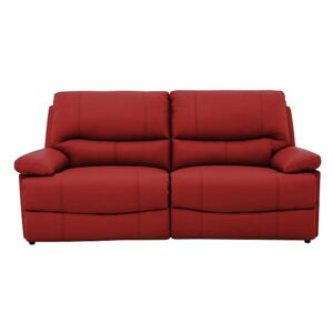 Dallas 3 Seater Leather Sofa - Red