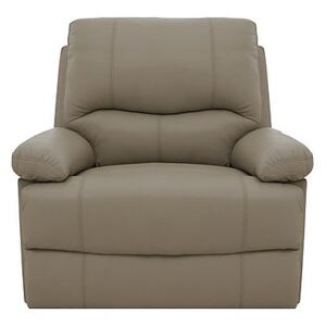 Dallas Leather Manual Recliner Armchair - Brown